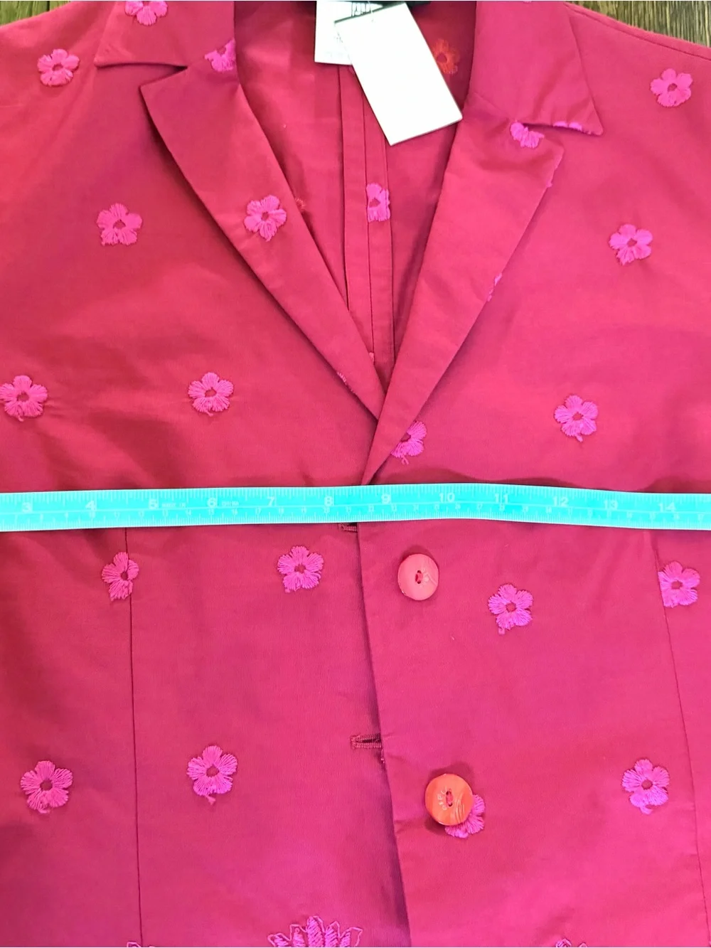 Vintage Romeo Gigli Magenta Floral Embroidered Blazer and Pants Coord Set  NWT